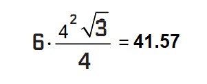 איך מחשבים שטח משושה משוכלל?